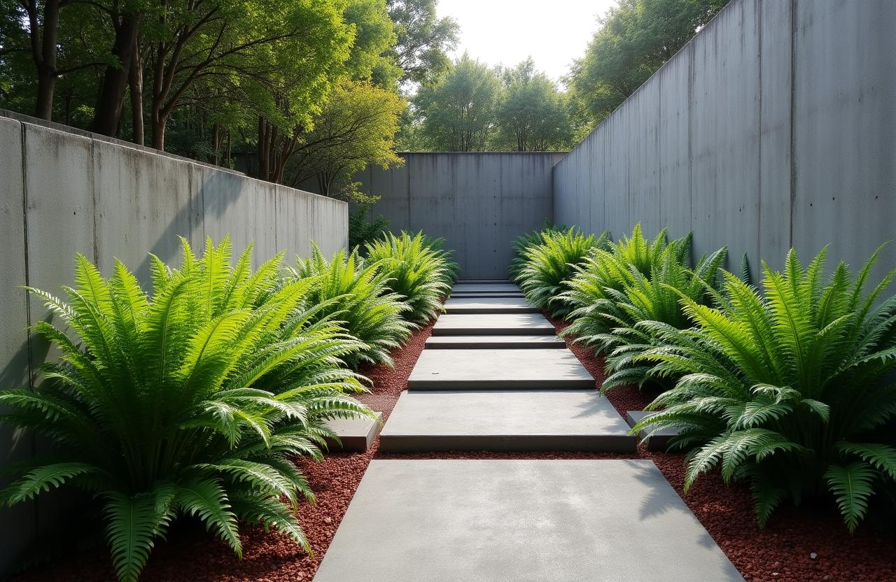Brutalist garden architecture in New York